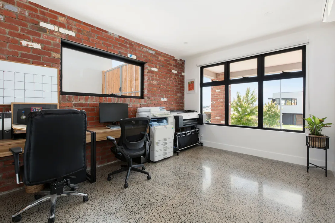 Exposed recycled brick interior wall